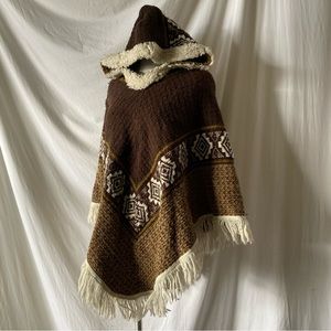 West of the Moon Vintage Wool Poncho